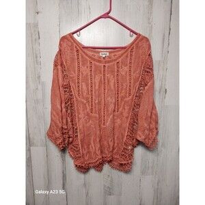 Kindred 2X Orange Boho Top Yoyos